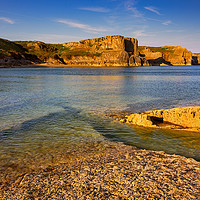 Buy canvas prints of Fall Bay from Tears Point, Gower by Dan Santillo