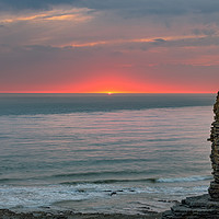 Buy canvas prints of Sunset from Nash Point, Glamorgan Heritage Coast,  by Dan Santillo