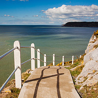 Buy canvas prints of The coast path to Caswell Bay, Gower by Dan Santillo
