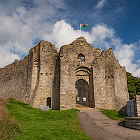 Buy canvas prints of Oystermouth Castle, Mumbles by Dan Santillo