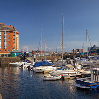 Buy canvas prints of Swansea Marina, Swansea, Wales by Dan Santillo