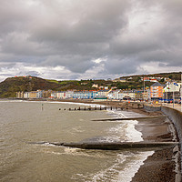 Buy canvas prints of Aberystwyth North Beach, Ceredigion, Wales by Dan Santillo