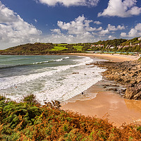Buy canvas prints of Langland Bay and Rotherslade Bay, Gower by Dan Santillo