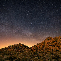 Buy canvas prints of Glyder Fawr with the Northern Lights by Dan Santillo