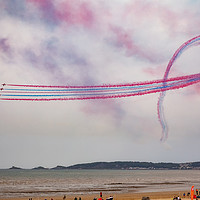Buy canvas prints of Red Arrows, Wales National Airshow 2018 by Dan Santillo