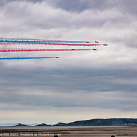 Buy canvas prints of Red Arrows, Wales National Airshow by Dan Santillo