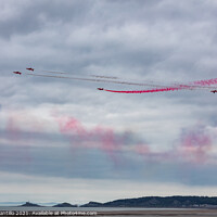 Buy canvas prints of Red Arrows, Wales National Airshow by Dan Santillo