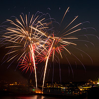 Buy canvas prints of Fireworks in Plymouth by Jon Rendle