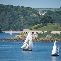 Buy canvas prints of Old Sailing Boats Plymouth by Jon Rendle