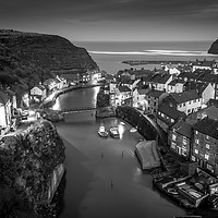 Buy canvas prints of Staithes at Dusk by Richard Whitley