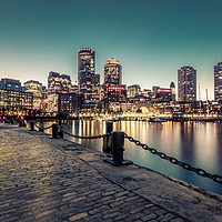 Buy canvas prints of Boston Harbour by Richard Whitley