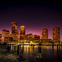 Buy canvas prints of Boston Harbour by Richard Whitley