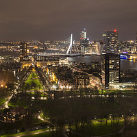 Buy canvas prints of Rotterdam by night by Agnieszka Grzeskow