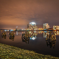 Buy canvas prints of Mermaid Quays: Cardiff Bay by Leigh Tickle