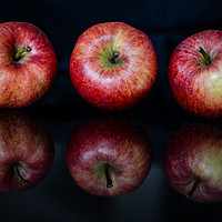 Buy canvas prints of a trio of apples by Sara Melhuish