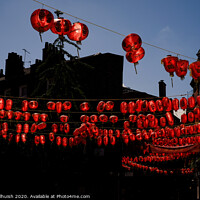Buy canvas prints of Chinese lanterns by Sara Melhuish