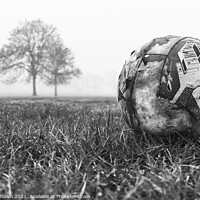 Buy canvas prints of deserted football on field by Sara Melhuish