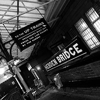 Buy canvas prints of Hebden Bridge station by Gill Redshaw
