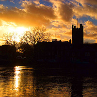 Buy canvas prints of Sunset in Henley-on-thames  by Piers Thompson