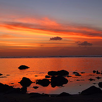 Buy canvas prints of Mauritius Sunset by Piers Thompson