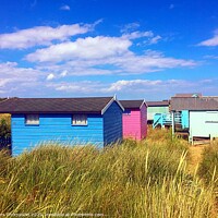 Buy canvas prints of Beach huts on Old Hunstanton Beach by Piers Thompson