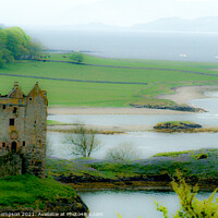 Buy canvas prints of Castle Stalker in Argyll Scotland by Piers Thompson