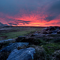 Buy canvas prints of Fire sky by Russell Burton