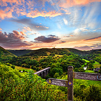 Buy canvas prints of Monsal Head sunset by Russell Burton