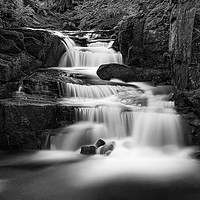 Buy canvas prints of Lumsdale Mill lower falls by Russell Burton