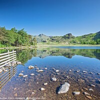 Buy canvas prints of Langdale Pike reflections by Russell Burton