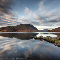 Buy canvas prints of Crummock water reflections by Russell Burton