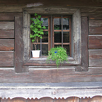 Buy canvas prints of Rural Romanian Farmhouse Window  by Chris Langley