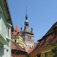 Buy canvas prints of Sighisoara, Romania, Turnului de Ceas from Stradel by Chris Langley