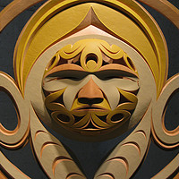 Buy canvas prints of Contemporary Canadian West Coast Native Mask by Chris Langley