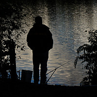 Buy canvas prints of Fishing the Dusk by Chris Langley