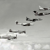 Buy canvas prints of A Proud Ascendency of RAF Fighters by Chris Langley