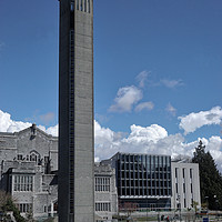 Buy canvas prints of Central Library and Campanile, UBC, Vancouver by Chris Langley
