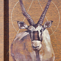 Buy canvas prints of Gemsbok Antelope wall mural by Chris Langley