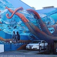 Buy canvas prints of West Coast life street mural by Chris Langley