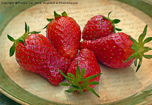 Still Life with Strawberries Picture Board by Frankie Cat