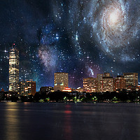 Buy canvas prints of Spacey Boston by Frankie Cat