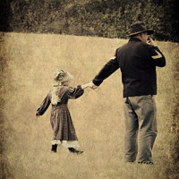 Buy canvas prints of Union Soldier and Daughter by Frankie Cat