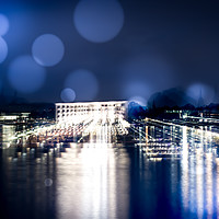 Buy canvas prints of Bonn at night on the Rhine by Dagmar Giers