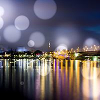 Buy canvas prints of Bonn at night on the Rhine  by Dagmar Giers