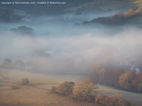 Misty morning over Hathersage Picture Board by Paul Andrews