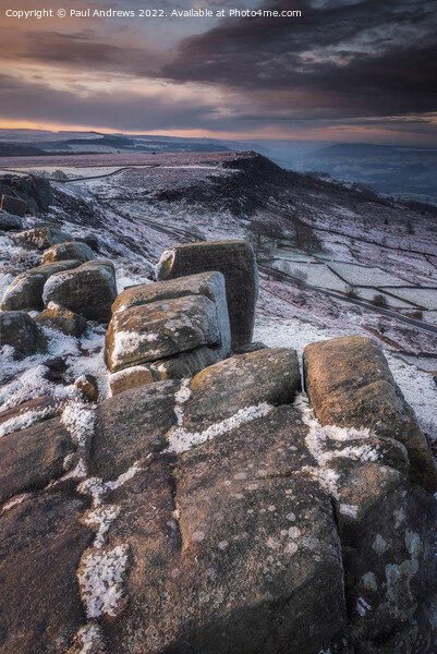 Curbar Edge Picture Board by Paul Andrews