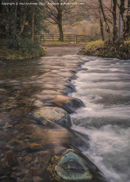 Rosthwaite Stepping Stones Picture Board by Paul Andrews