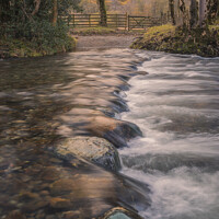 Buy canvas prints of Rosthwaite Stepping Stones by Paul Andrews