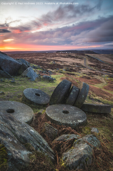 Stanage Millstones Picture Board by Paul Andrews