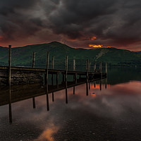 Buy canvas prints of Last Light at Ashness Jetty by Paul Andrews